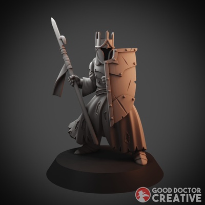 3d imprimível morgul cavaleiro on pé procuração by médico criativo tampo mesa personagens criaturas fantasia universo 3d print model - Mito3D