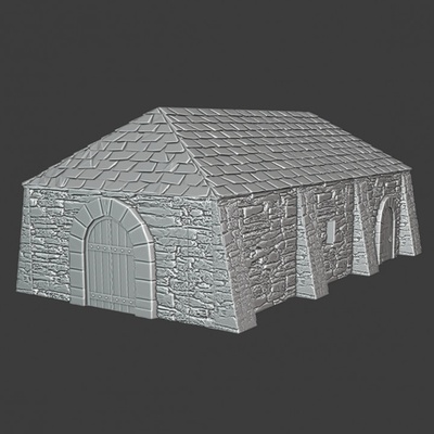 3d printable medieval storage building by northern crusades miniatures tabletop characters & creatures historical universe terrain 3d print model - Mito3D