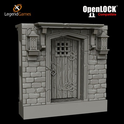 3d printable legendgames openlock tavern door openable by legend games tabletop terrain fantasy 3d print model - Mito3D