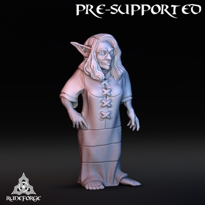 3d imprimível goblin mulher civil by forja runa estúdios tampo mesa personagens criaturas fantasia universo 3d print model - Mito3D