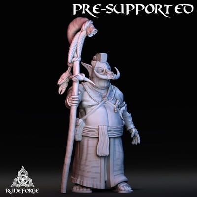 3d printable grasslands goblin shaman by runeforge studios tabletop characters & creatures fantasy universe 3d print model - Mito3D
