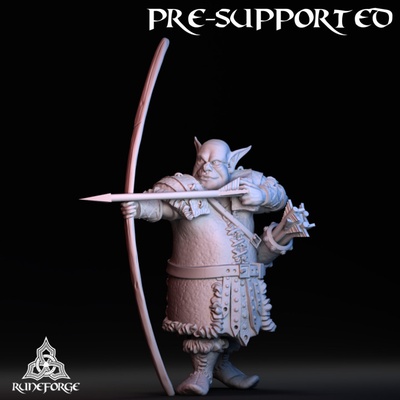 3d imprimível pastagens goblin arqueiro by forja runa estúdios tampo mesa personagens criaturas fantasia universo 3d print model - Mito3D