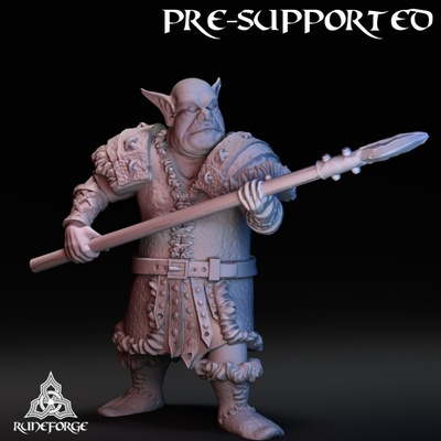 3d imprimable prairies lutin two handed lance by runeforge studios table personnages créatures fantaisie univers 3d print model - Mito3D