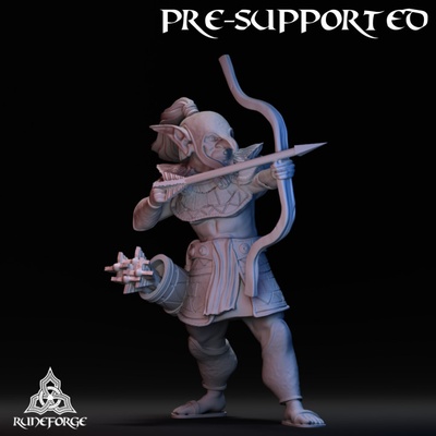 3d imprimível planalto goblin arqueiro by forja runa estúdios tampo mesa personagens criaturas fantasia universo 3d print model - Mito3D