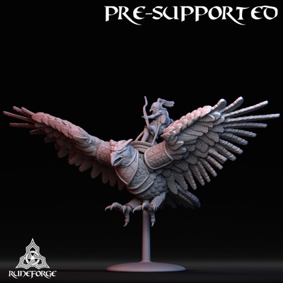 3d printable highlands goblin bird rider by runeforge studios tabletop characters & creatures fantasy universe 3d print model - Mito3D