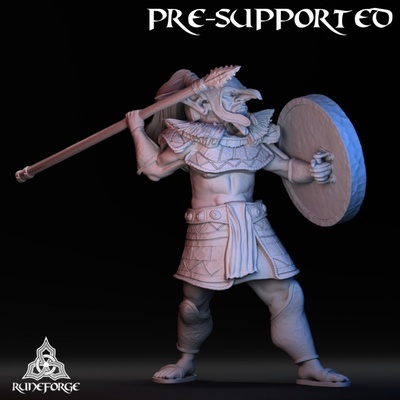 3d printable highlands goblin spear thrower by runeforge studios tabletop characters & creatures fantasy universe 3d print model - Mito3D