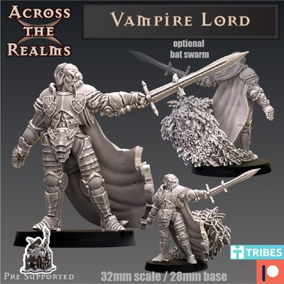 3d printable vampire lord by realms tabletop characters & creatures fantasy universe 3d print model - Mito3D