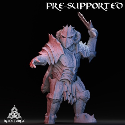 3d printable mountain goblin chieftain by runeforge studios tabletop characters & creatures fantasy universe 3d print model - Mito3D