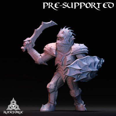 3d imprimible montaña duende espada proteger agresor by runeforge estudios mesa caracteres criaturas fantasía universo 3d print model - Mito3D