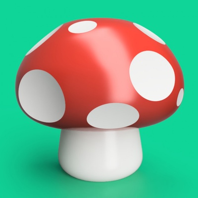 3d printable mushroom pen holder print model by chris home & garden office holders 3d print model - Mito3D