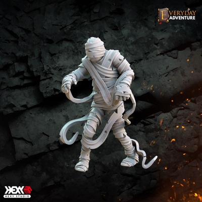 3d printable mummy by hexy studio tabletop characters & creatures fantasy universe 3d print model - Mito3D