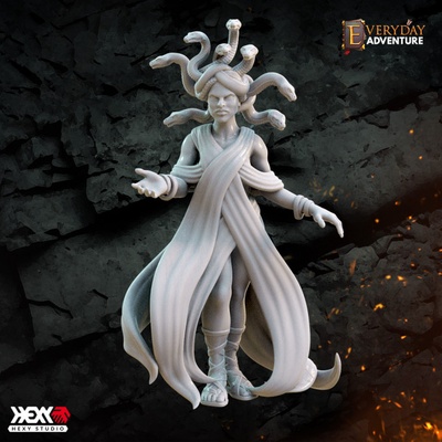 3d printable medusa by hexy studio tabletop characters & creatures fantasy universe 3d print model - Mito3D