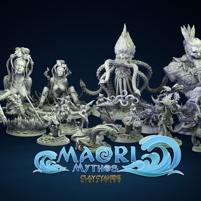 3d printable maori mythos by clay cyanide miniatures tabletop characters & creatures fantasy universe 3d print model - Mito3D