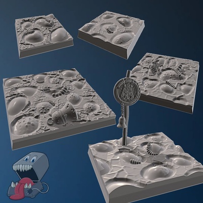 3d printable 10 square plague world bases by feed my 3dprinter tabletop accessories 3d print model - Mito3D
