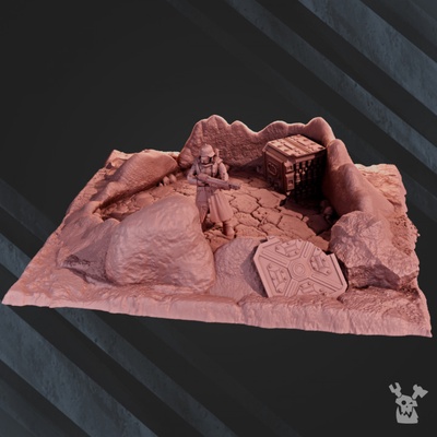 3d yazdırılabilir krater arazi by dakkadakka store masaüstü sci fi 3d print model - Mito3D
