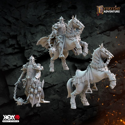 3d imprimível morte cavaleiro conjunto by feitiçaria estúdio tampo mesa personagens criaturas fantasia universo 3d print model - Mito3D