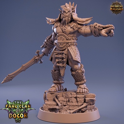 3d printable king fangtabolous - fang clan of dogor by daybreak miniatures 3d print model - Mito3D