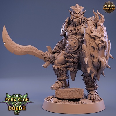 3d printable manbrand gorr - fang clan of dogor by daybreak miniatures 3d print model - Mito3D