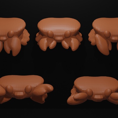 3d printable crabs by ch3rt1la tabletop characters & creatures fantasy universe 3d print model - Mito3D