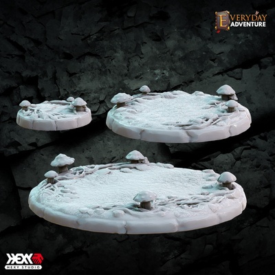 3d printable bases - forest set by hexy studio tabletop accessories 3d print model - Mito3D