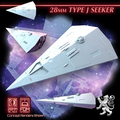 3d printable 28mm type j seeker by 2nd dynasty tabletop characters & creatures sci-fi universe vehicles machines 3d print model - Mito3D