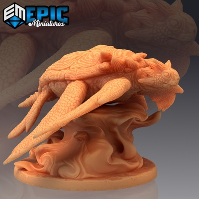 3d yazdırılabilir dev deniz kaplumbağa siyah tosbağa su kaiju okyanus karşılaşma by epic miniatures 3d print model - Mito3D