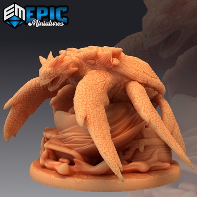 3d yazdırılabilir dev deniz kaplumbağa kızgın siyah tosbağa su kaiju okyanus karşılaşma by epic miniatures 3d print model - Mito3D