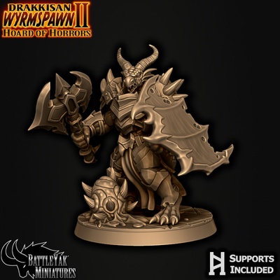 3d imprimible drakkisan dracón by batalla yak miniaturas mesa caracteres criaturas fantasía universo 3d print model - Mito3D