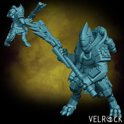 3d printable saurian mercenary grunt 6 presupported by velrock art miniatures tabletop characters & creatures sci-fi universe 3d print model - Mito3D
