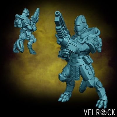 3d printable saurian mercenary grunt 8 presupported by velrock art miniatures tabletop characters & creatures sci-fi universe 3d print model - Mito3D