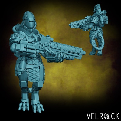 3d printable saurian mercenary grunt 10 presupported by velrock art miniatures tabletop characters & creatures sci-fi universe 3d print model - Mito3D