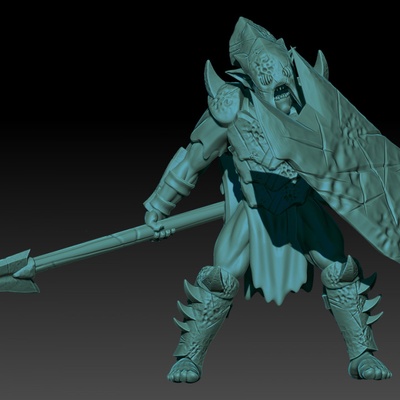 3d printable kzkminis - deepmines blackshields by tabletop characters & creatures fantasy universe 3d print model - Mito3D