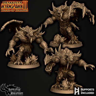 3d printable wyrmwracked atrocities pack by battle yak miniatures tabletop characters & creatures fantasy universe 3d print model - Mito3D