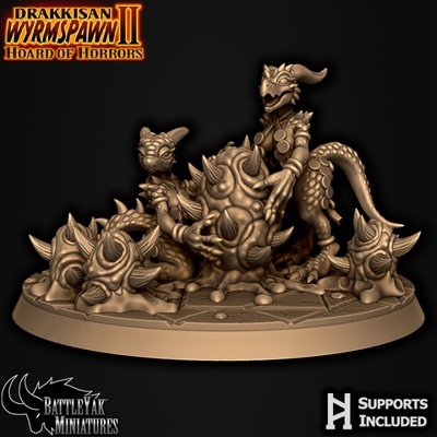 3d imprimable wyrmcult brood tenders by bataille yak miniatures table personnages créatures fantaisie univers 3d print model - Mito3D