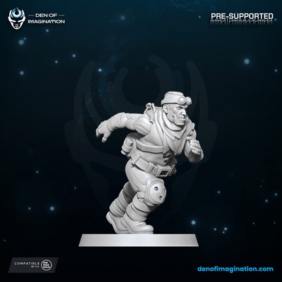 3d printable prison planet - runner by den of imagination tabletop characters & creatures sci-fi universe 3d print model - Mito3D
