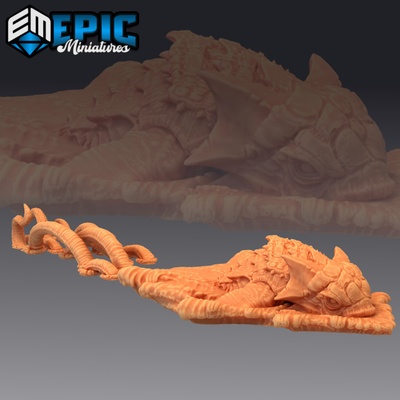 3d imprimible kraken clásico nadando tentáculo mar monstruo jefe encuentro oceano agua by epic miniatures 3d print model - Mito3D