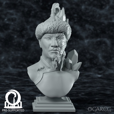 3d printable guardian of glacier - presupported by ogareg miniatures tabletop characters & creatures fantasy universe fan art busts 3d print model - Mito3D