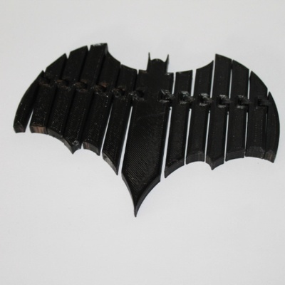 3d stampabile articolato batman logo by valerio fan arte loghi 3d print model - Mito3D