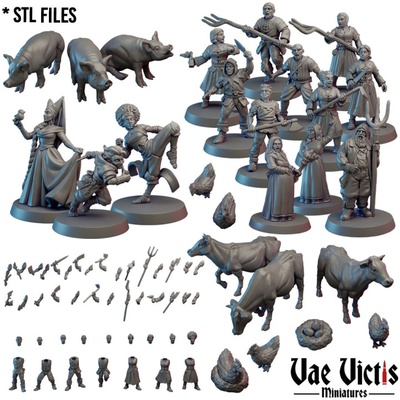 3d printable august release village uprising by vae victis miniatures tabletop characters & creatures fantasy universe 3d print model - Mito3D
