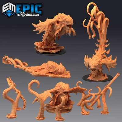 3d stampabile kraken classico impostato tentacolo mare mostro capo incontrare oceano acqua by epic miniatures 3d print model - Mito3D
