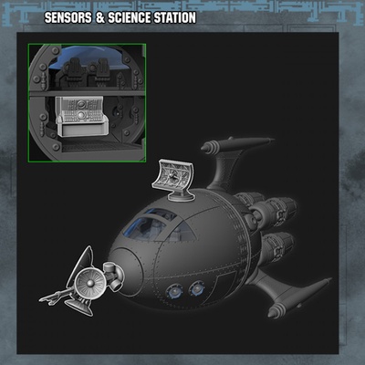 3d printable sensors & science station by bombshell miniatures tabletop characters creatures sci-fi universe vehicles machines 3d print model - Mito3D