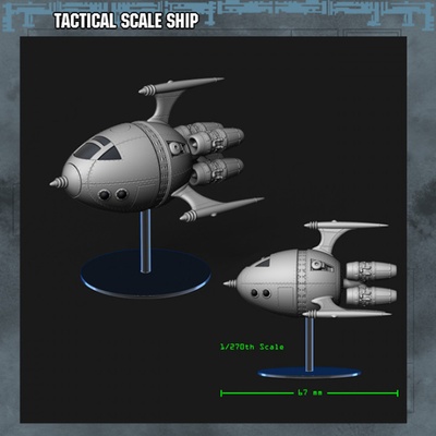 3d printable tactical mini ship by bombshell miniatures tabletop characters & creatures sci-fi universe vehicles machines 3d print model - Mito3D