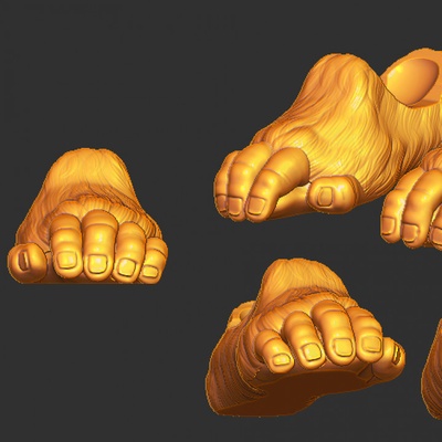 3d printable ape paw by action figure fusion fan art figures tabletop characters & creatures fantasy universe 3d print model - Mito3D