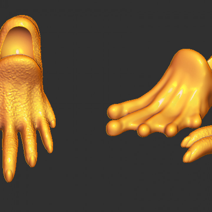 3d printable bullfrog toad paw by action figure fusion fan art figures tabletop characters & creatures fantasy universe 3D print model - Mito3D