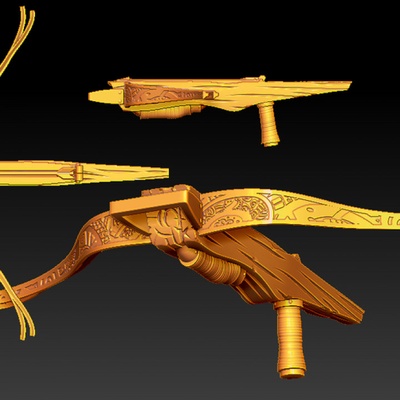 3d printable crossbow by action figure fusion fan art figures tabletop characters & creatures fantasy universe 3d print model - Mito3D