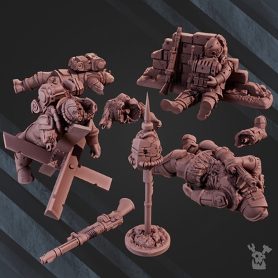 3d printable fallen dawnguard soldiers by dakkadakkastore tabletop characters & creatures sci-fi universe 3d print model - Mito3D