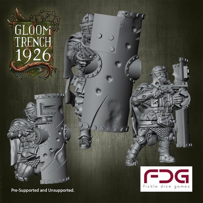 3d printable 28mm british empire breachers - gloom trench 1926 by fickle dice games tabletop characters & creatures sci-fi universe 3d print model - Mito3D