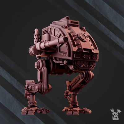 3d printable armored stompermech by dakkadakkastore tabletop characters & creatures sci-fi universe vehicles machines 3d print model - Mito3D