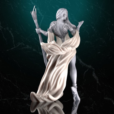 3d printable estrella sorceress - supported nsfw options by miniature evolution tabletop characters & creatures fantasy universe 3d print model - Mito3D