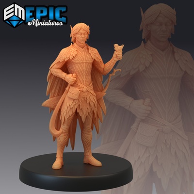3d imprimable fey elfe printemps masculin forêt guerrier fée tintement tribu by epic miniatures 3d print model - Mito3D